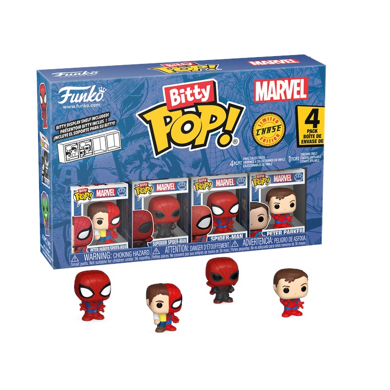 Bitty Pop! 4pk スパイダーマン： パーカー スプリット 4個