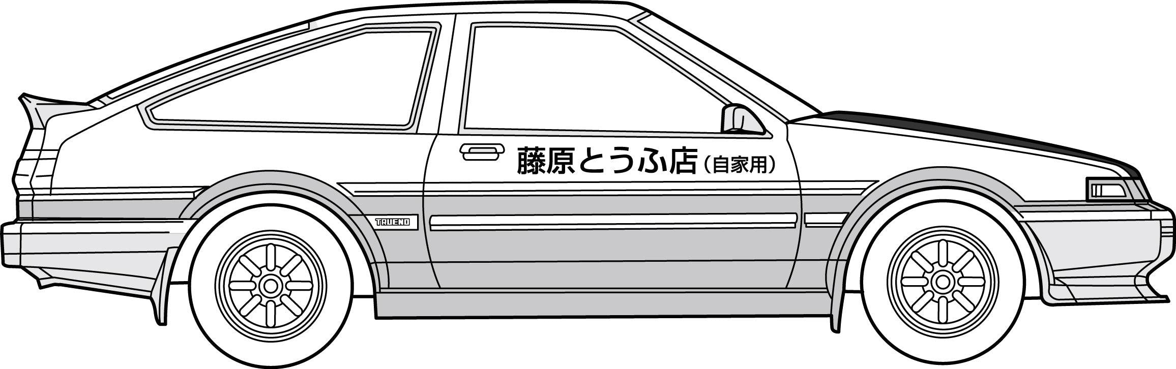 1/24 頭文字D トレノAE86 カーボンボンネット藤原拓海 – SOOTANG