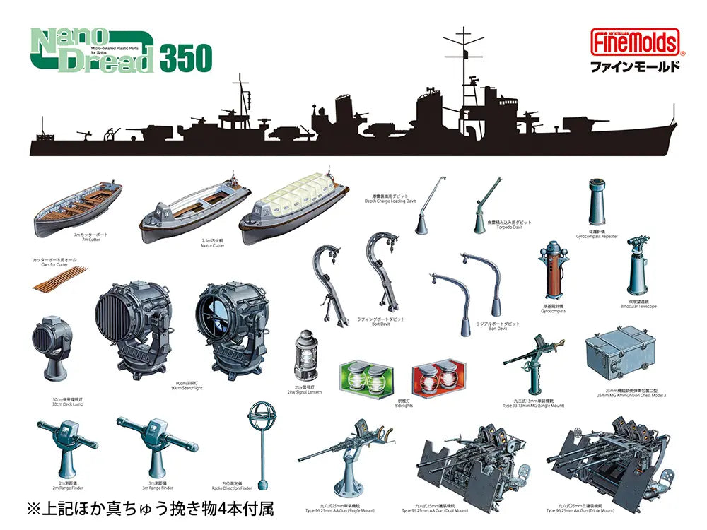 1/350 日本海軍 駆逐艦 雪風 用セット