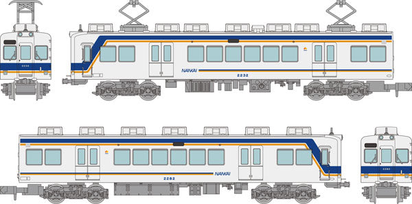 南海電気鉄道2200系2230型(アリガトウ2232編成・現行塗装)2両セットC