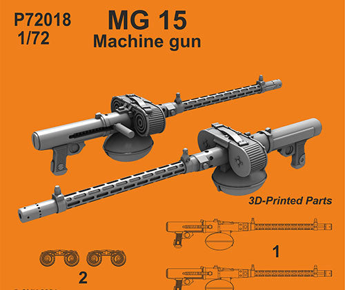 1/72 独・MG15旋回航空機関銃・2丁