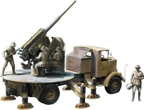 1/35 伊・ランチャア3Ro重トラック対空自走砲90/53型・フィギア4体