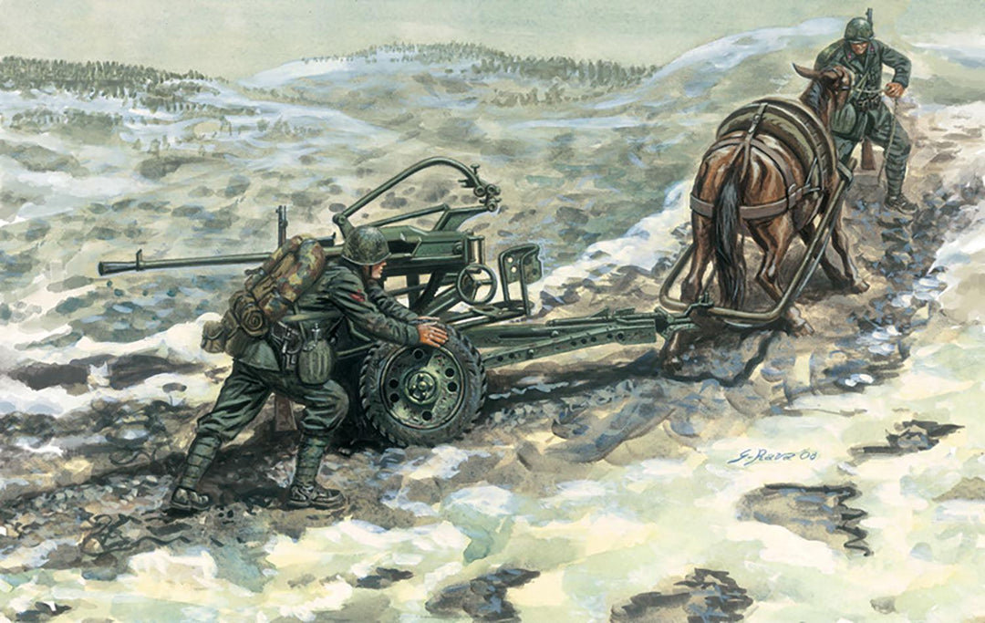 1/35 WW.II イタリア軍 ブレダ20/65 Mod.35 イタリア軍兵士2体 ラバ1頭付属