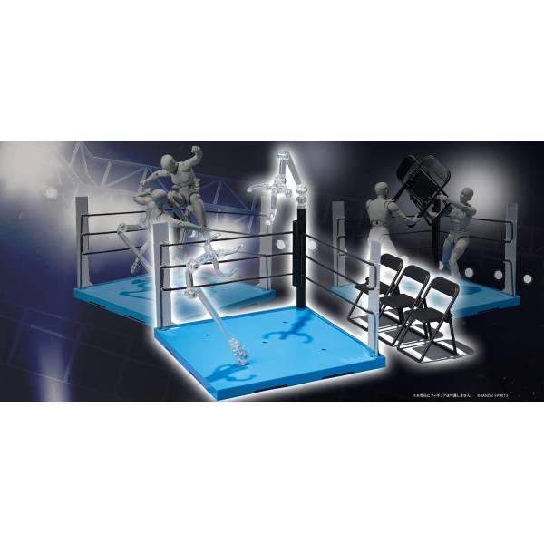 魂STAGE ACT リングコーナー(ニュートラルコーナー)&パイプ椅子セット for S.H.Figuarts
