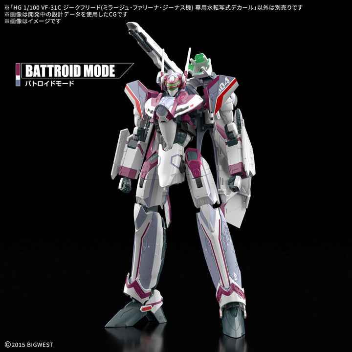 HG VF-31C 専用水転写式デカール 1/100スケール