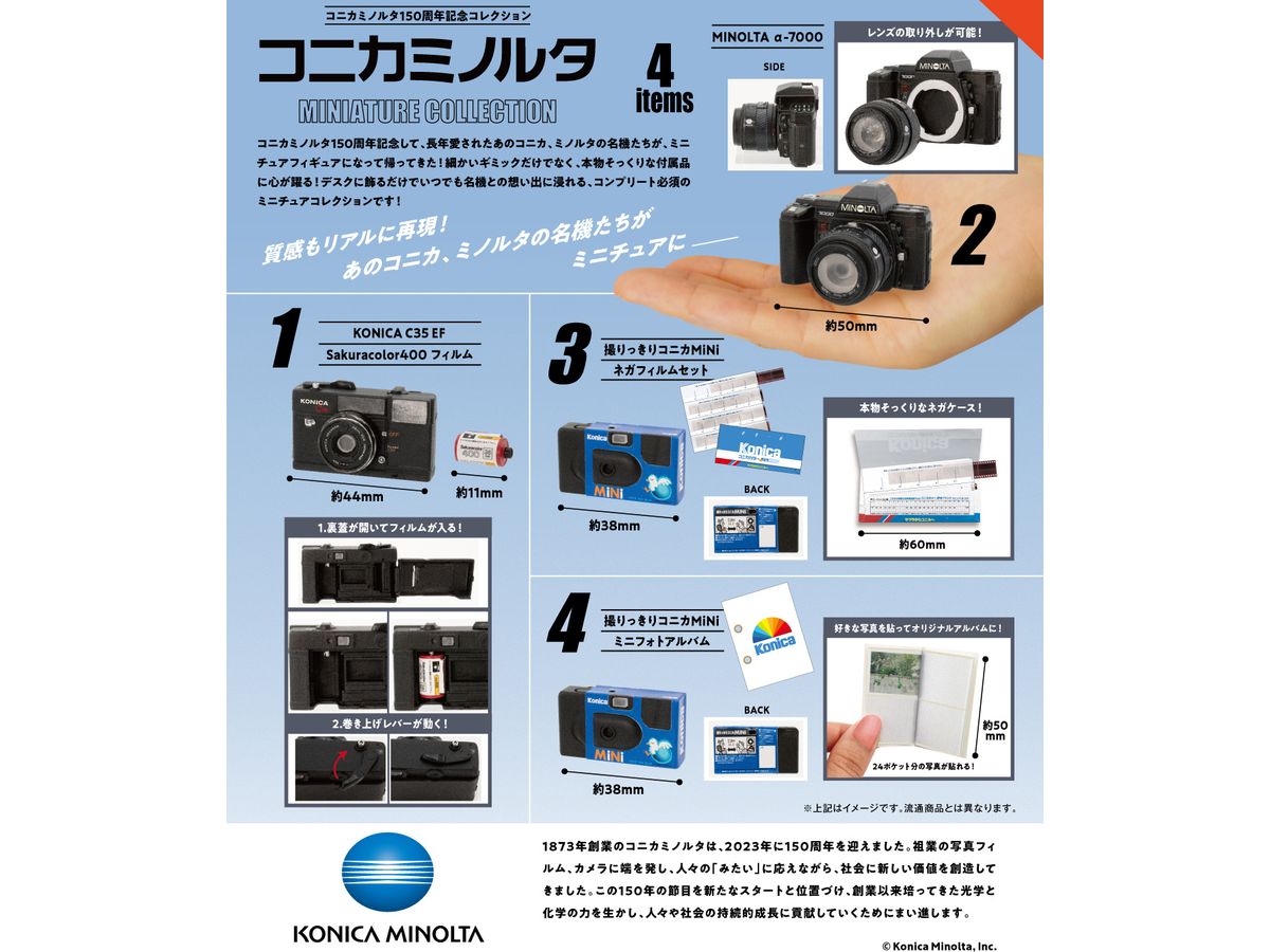 公式サイト コニカミノルタ ミニチュアコレクション 全4種セット