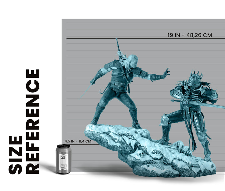 リヴィアのゲラルト vs エレディン ジオラマ スタチュー 1/6スケール