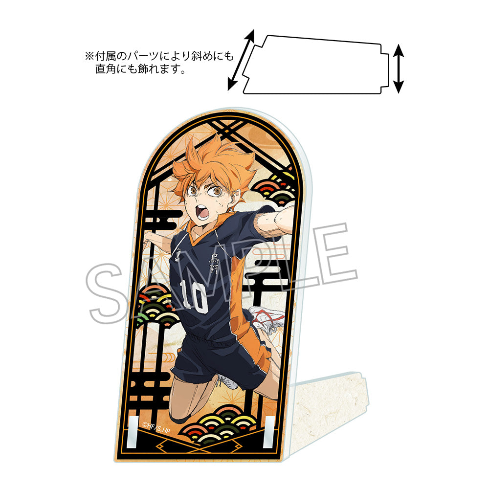 ハイキュー!! 切り絵シリーズ 箔押し和紙缶バッジ75mm 日向翔陽 40点