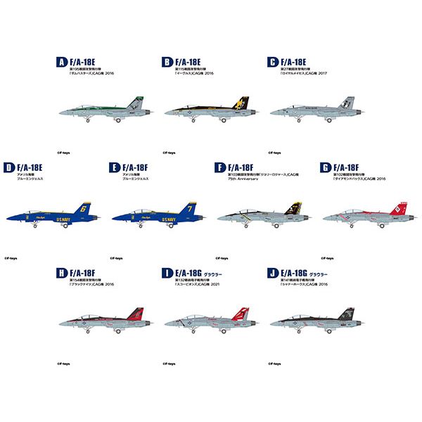 F/A-18E/F スーパーホーネット 10個セット F/A-18 スーパーホーネット」の眷属が1/144スケールの半完成