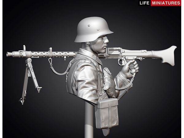 1/10 胸像 WWII ドイツ国防軍 MG34機関銃手 フランス1940