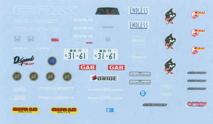 1/24 峠シリーズ ホンダ サイバー CR-X SI(カーボンボンネットデカール付き)