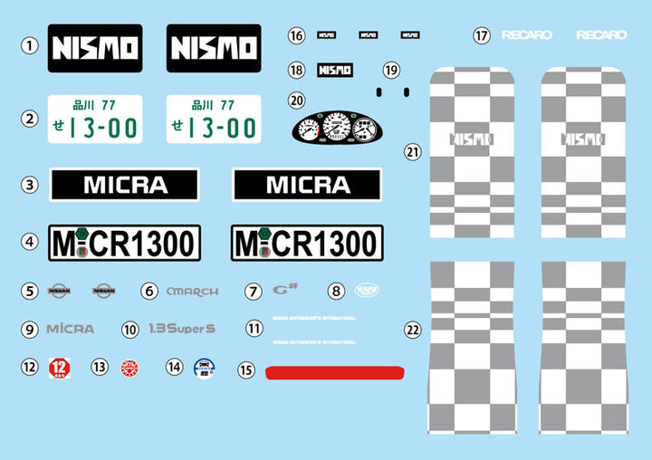 1/24 インチアップシリーズ NISSAN MARCH (K11型) NISMOパーツ付き ニスモ40周年組立式ケース付き