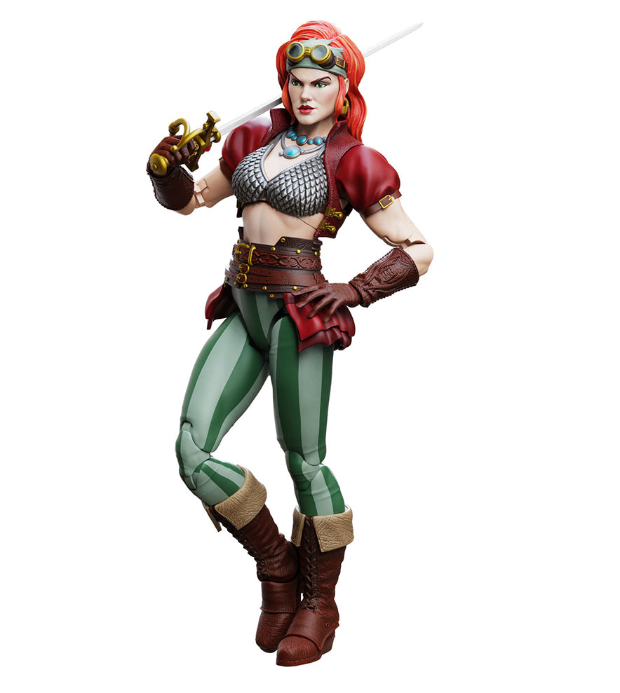 ヒーロー H.A.C.K.S. レジェンダリー スチームパンク アドベンチャー: レッドソニア アクションフィギュア 1/12スケール