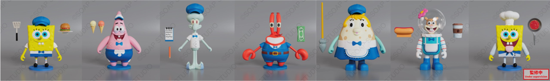 (単品販売)『スポンジ・ボブ』カニカーニ レストラン ブラインドボックス