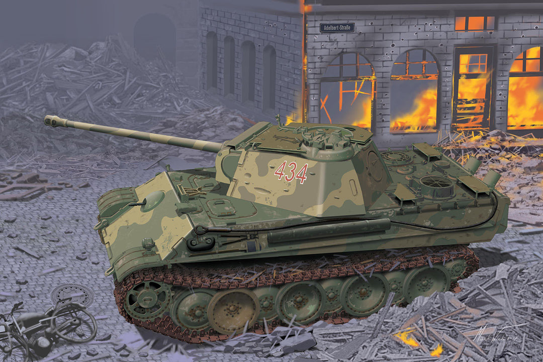 1/35 WW.II ドイツ軍 パンター戦車G型 対空用増加装甲タイプ マジックトラック/アルミ砲身/暗視装置/3Dプリント製マズルブレーキ&筒型雑具ケース付属 豪華セット