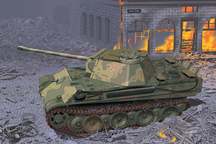 1/35 WW.II ドイツ軍 パンター戦車G型 対空用増加装甲タイプ マジックトラック/アルミ砲身/暗視装置/3Dプリント製マズルブレーキ&筒型雑具ケース付属 豪華セット