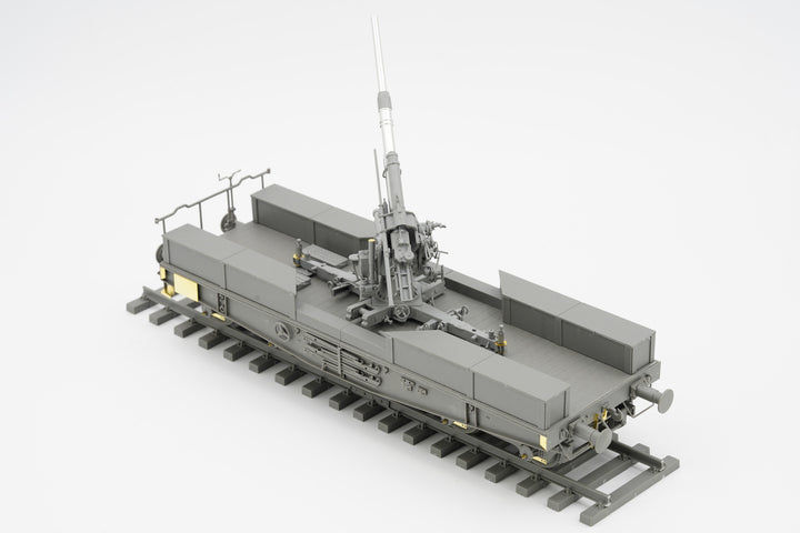 1/35 ドイツ 88mm砲 Flak36 w/SSys平貨車