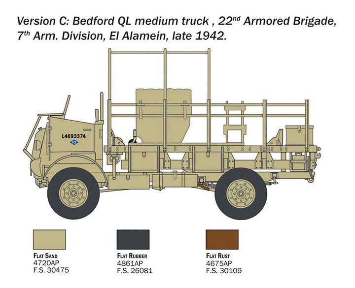 1/35 WW.II イギリス軍 ベッドフォード QL 中型軍用トラック