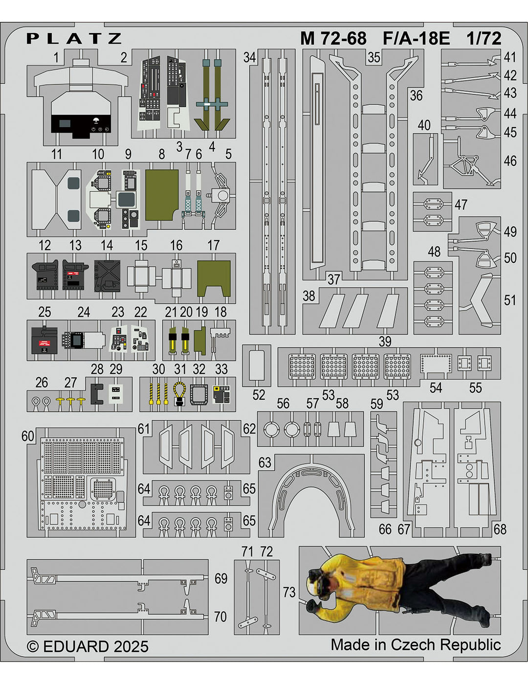 1/72 F/A-18E スーパーホーネット用 エッチングパーツ