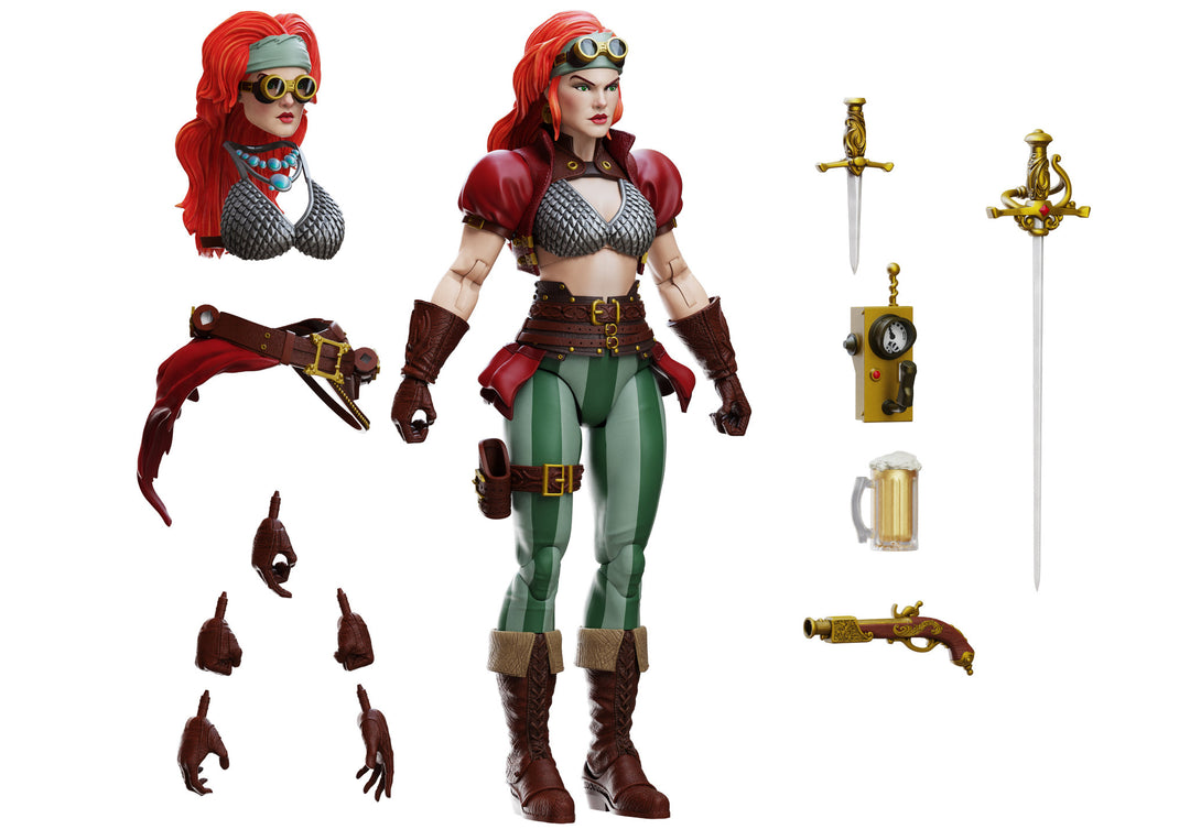 ヒーロー H.A.C.K.S. レジェンダリー スチームパンク アドベンチャー: レッドソニア アクションフィギュア 1/12スケール