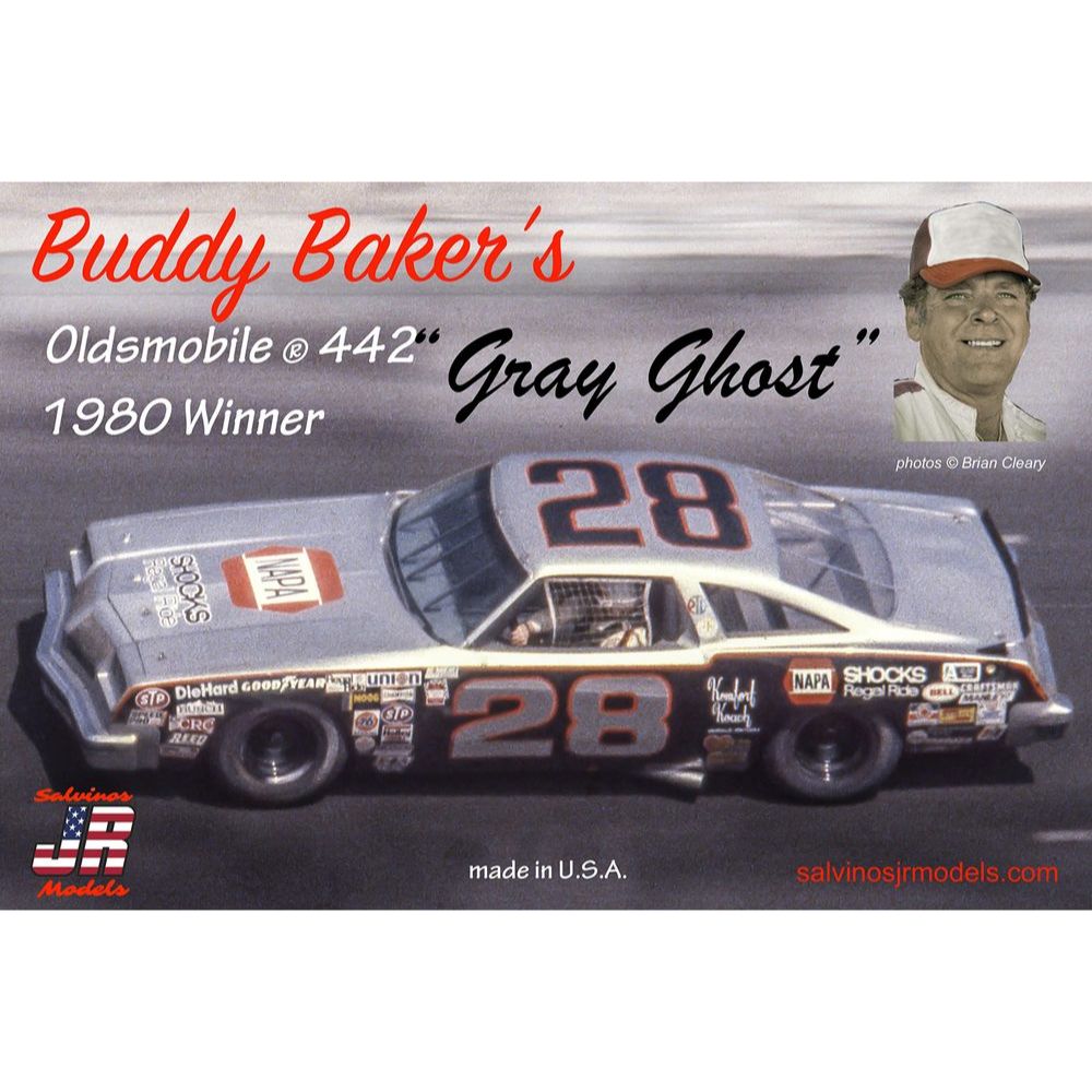 Salvinos JR Models(サルビノス J・R モデル) NASCAR 1980 オールズモビル442 "グレイ・ゴースト" デイトナ500ウイナー #28 "バディ・ベイカー 1/25スケール 未塗装組立キット
