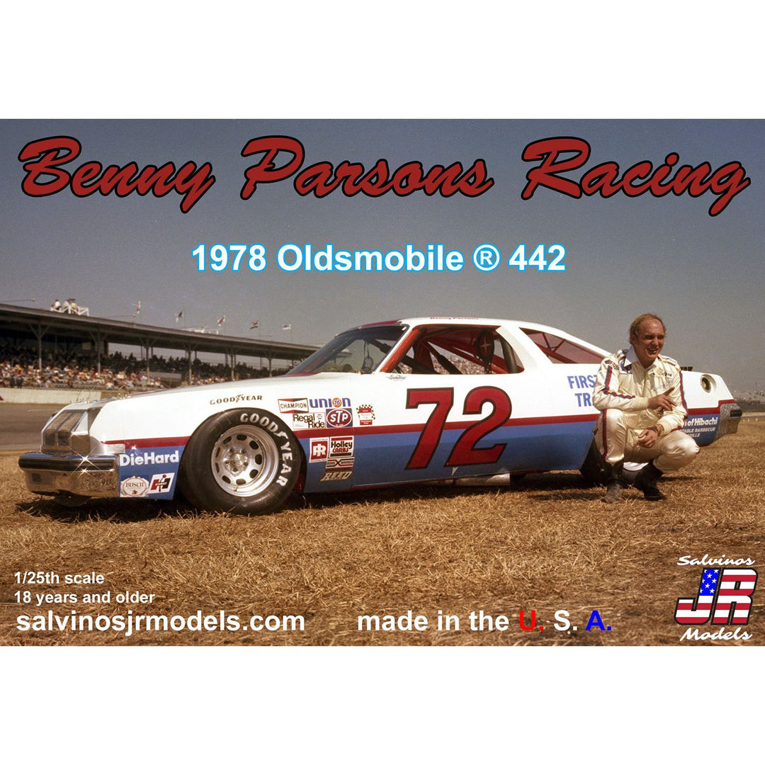 Salvinos JR Models(サルビノス J・R モデル) NASCAR ベニー・パーソンズ・レーシング 1978 オールズモビル442 #72 ”ベニー・パーソンズ” 1/25スケール 未塗装組立キット