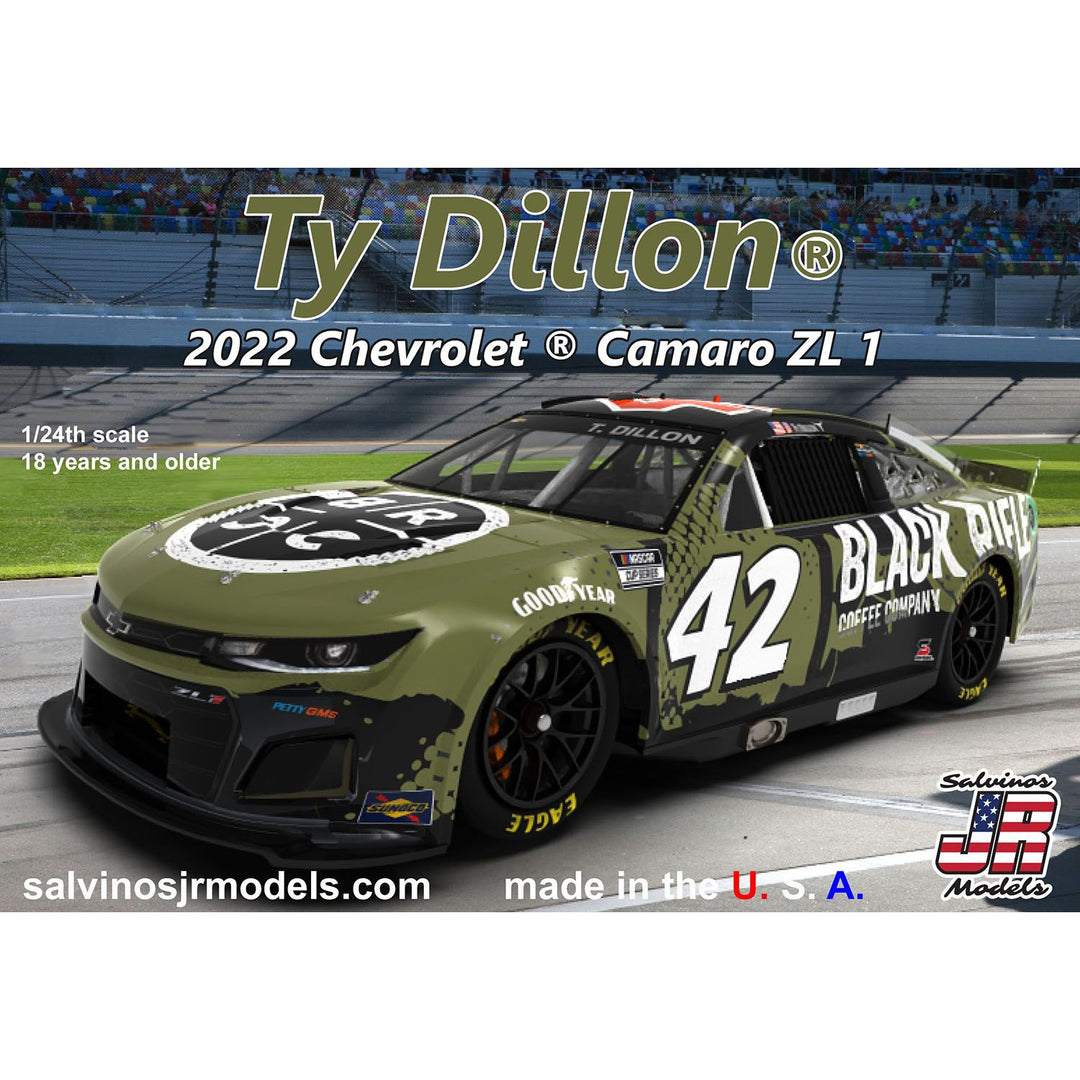 Salvinos JR Models(サルビノス J・R モデル) ”タイ・ディロン” #42 ブラック・ライフルコーヒー シボレー カマロ NASCAR2022 ネクストジェネレーション 1/24スケール 未塗装組立キット