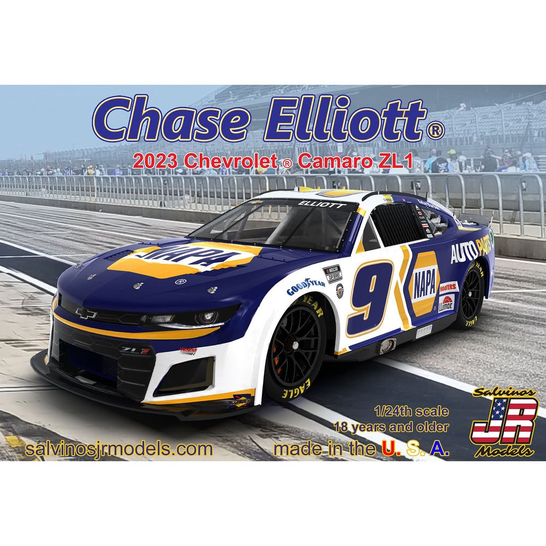 Salvinos JR Models(サルビノス J・R モデル) ”チェイス・エリオット” #9 NAPA オートパーツ シボレー カマロ NASCAR 2023 1/24スケール 未塗装組立キット