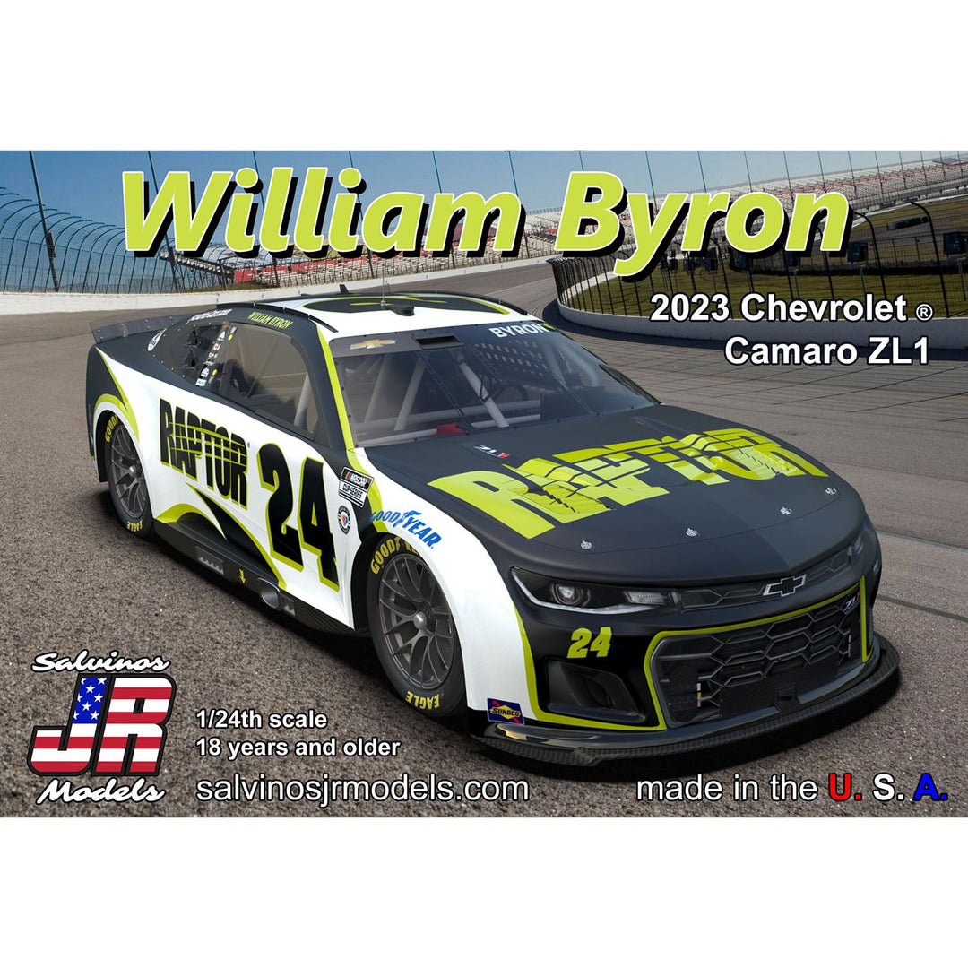 Salvinos JR Models(サルビノス J・R モデル) "ウイリアム・バイロン" #24 RAPUTOR シボレー カマロ NASCAR 2023 1/24スケール 未塗装組立キット