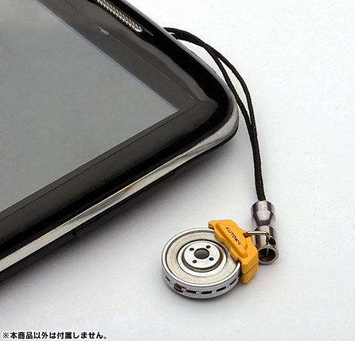 ブレーキディスク モバイルフォン ペンダント (イエローキャリパー)