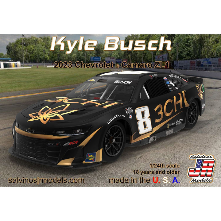 Salvinos JR Models(サルビノス J・R モデル) ”カイル・ブッシュ” #8 3CHI シボレー カマロ NASCAR 2023 1/24スケール 未塗装組立キット