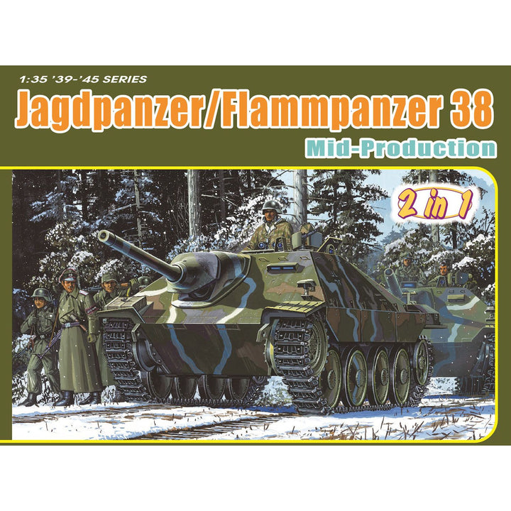 【セール商品】 DRAGON(ドラゴン) WW.II ドイツ軍 駆逐戦車/火炎放射戦車 ヘッツァー 中期生産型 2in1 1/35スケール 未塗装組立キット