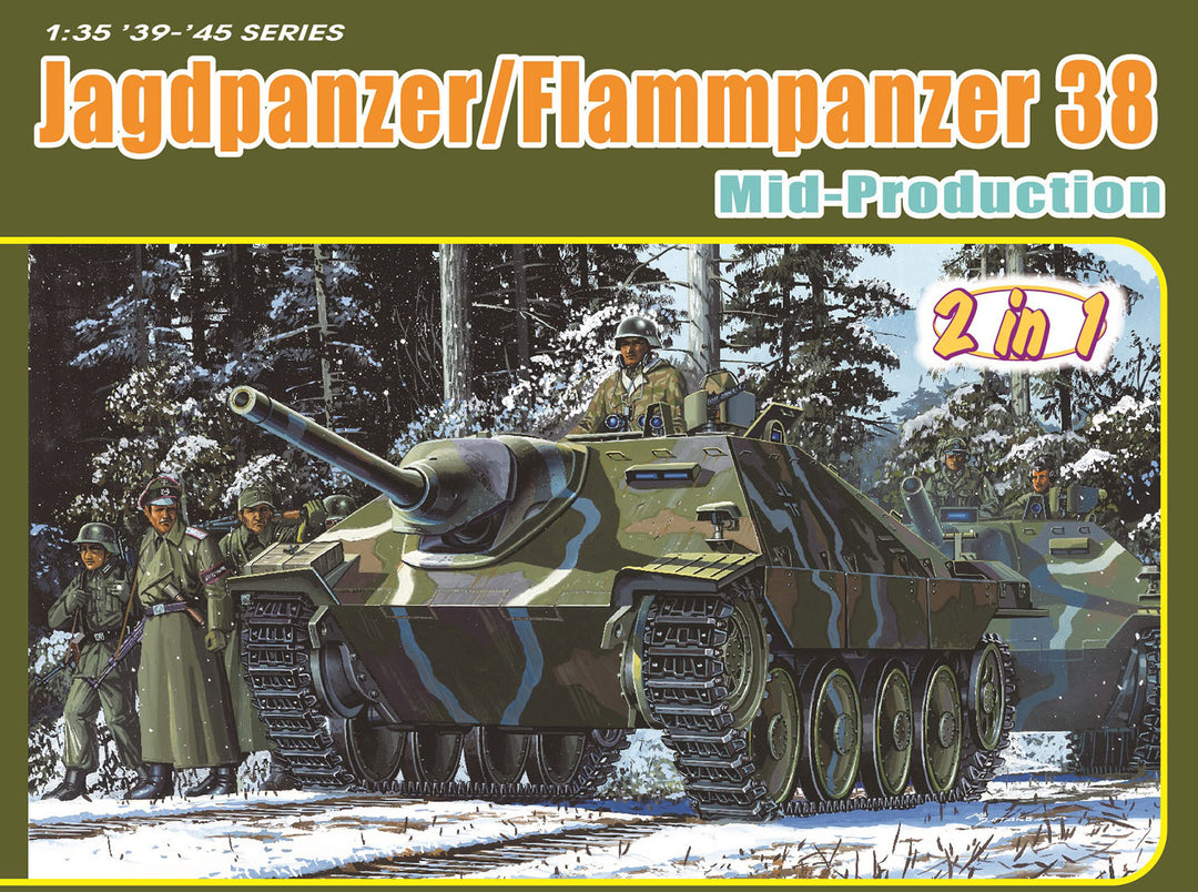 【セール商品】 DRAGON(ドラゴン) WW.II ドイツ軍 駆逐戦車/火炎放射戦車 ヘッツァー 中期生産型 2in1 1/35スケール 未塗装組立キット