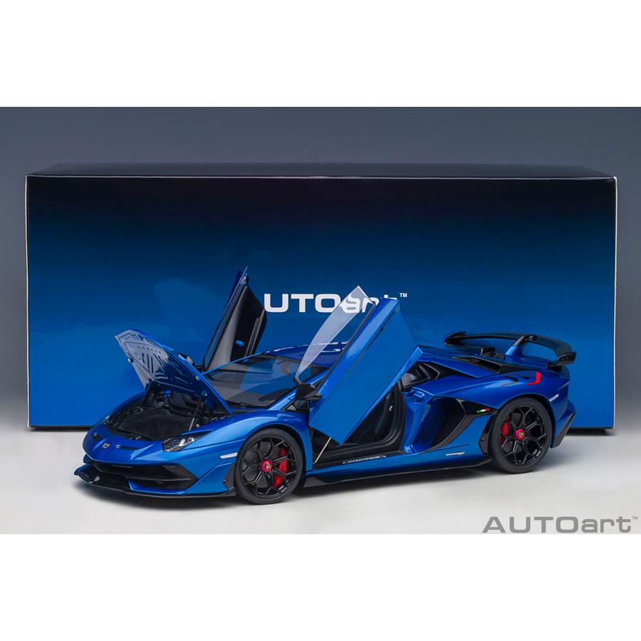 AUTOart(オートアート) ランボルギーニ アヴェンタドール SVJ （メタリック・ブルー）※再生産価格変更 1/18スケール 塗装済みミニカー