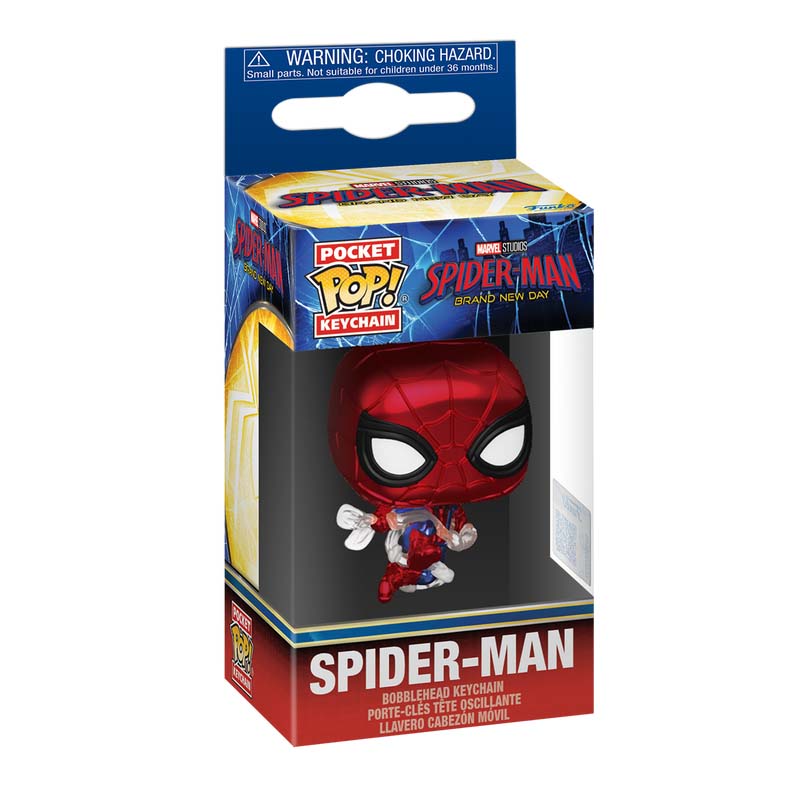 Pop! Keychain スパイダーマン:ブランド・ニュー・デイ スパイダーマン メタリック仕様