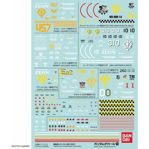 ガンダムデカール No.110 機動戦士ガンダム MSV汎用(1)