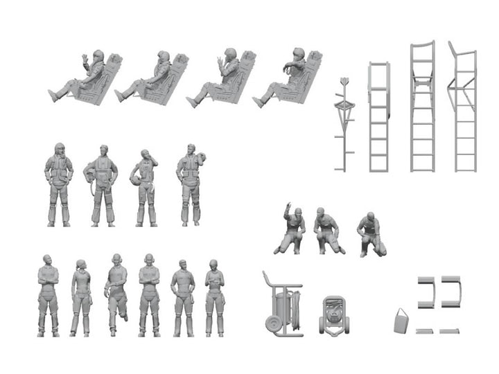 1/144 USAF パイロット＆グランドクルー set