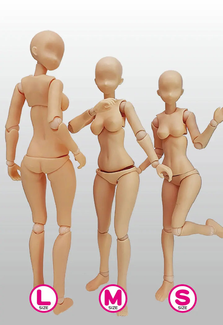 関節技EX 素材ちゃんL ライトフレッシュ 1/12スケール