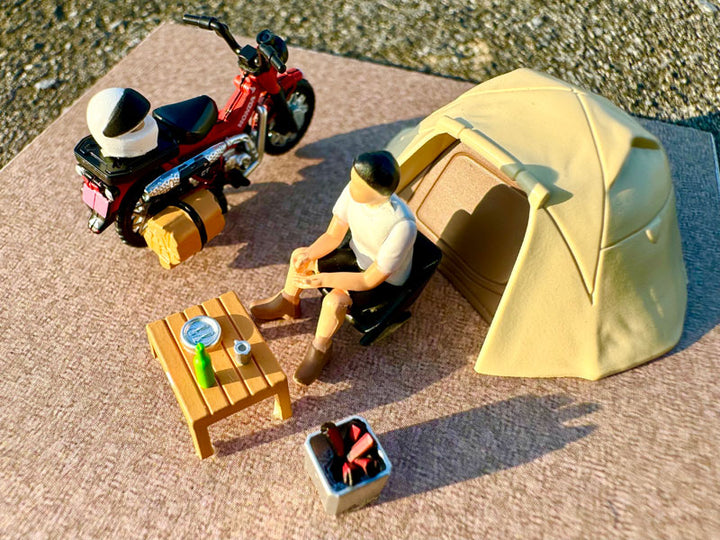 1/64 ジオコレ64 #カースナップ30a ソロキャンプ (ホンダ CT125･ハンターカブ付属)