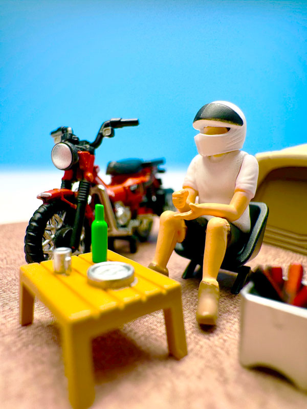 1/64 ジオコレ64 #カースナップ30a ソロキャンプ (ホンダ CT125･ハンターカブ付属)