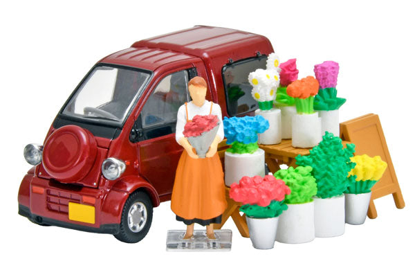 1/64 トミカリミテッドヴィンテージ NEO ジオコレ64 #カースナップ 17b 花屋2 (ダイハツ ミゼットII カーゴ 付属)
