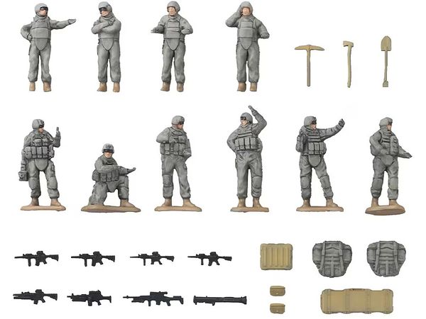 1/64 アーセニア・シックスフォー [AS006]戦闘車両情景セット(UCPグレー)