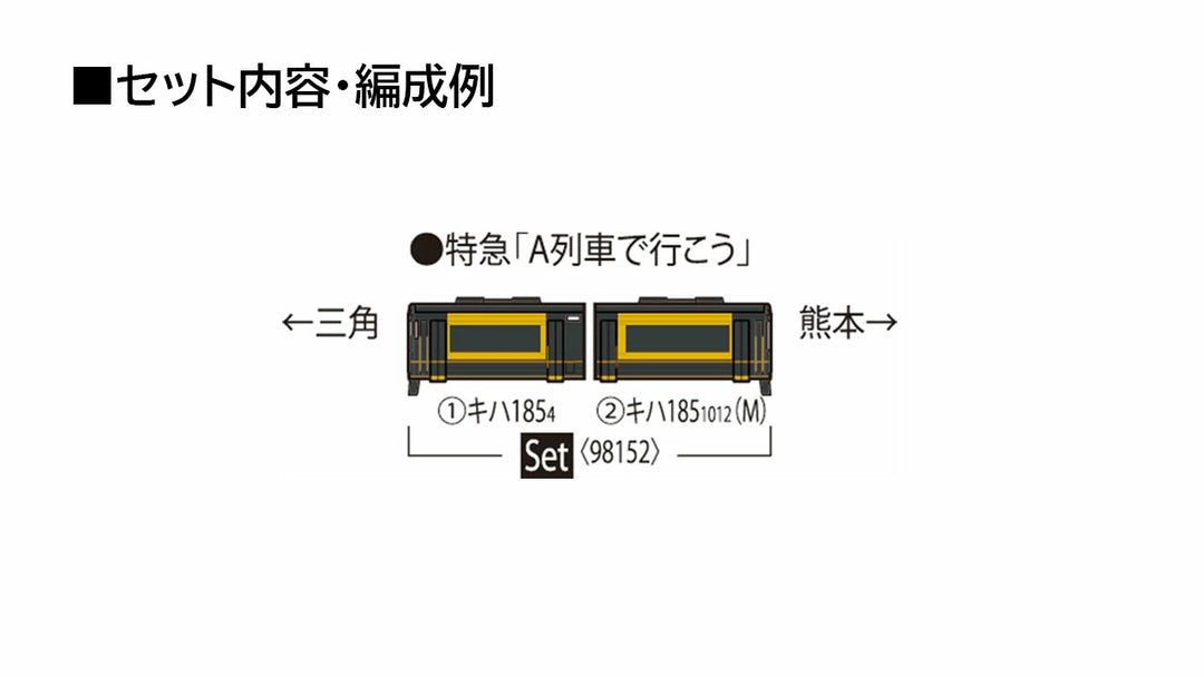 98152 キハ185系特急ディーゼルカー(A列車デ行コウ)セット(2両)