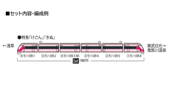 98879 東武100系スペーシア(イチゴスペーシア)セット(6両)