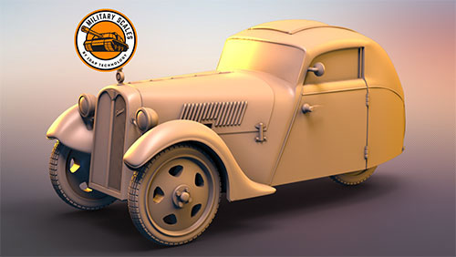 1/72 独・フラモ・ストローマー三輪乗用車