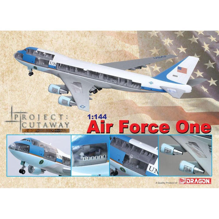 1/144 アメリカ大統領専用機 エアフォース・ワン 747-400 塗装済み半完成モデル