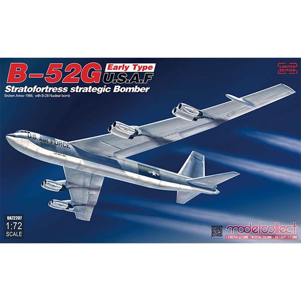 Model Collect(モデルコレクト) 1/72 B-52G ストラトフォートレス 前期型 w/B28核爆弾 ブロークンアロー 1966年【再生産】 1/72スケール 未塗装組立キット