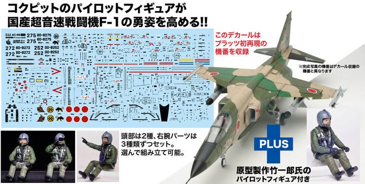 1/72 航空自衛隊 F-1 支援戦闘機 パイロットフィギュア付属
