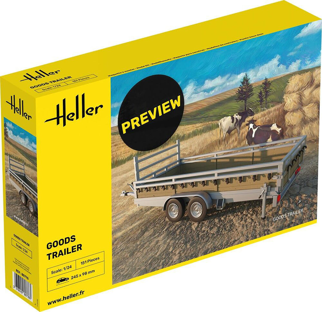 Heller(エレール) 貨物トレーラー 1/24スケール 未塗装組立キット