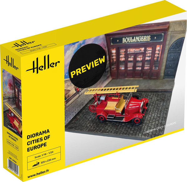 Heller(エレール) 1/24-1/18 情景ベース ヨーロッパ市街地 325×235mm 未塗装組立キット